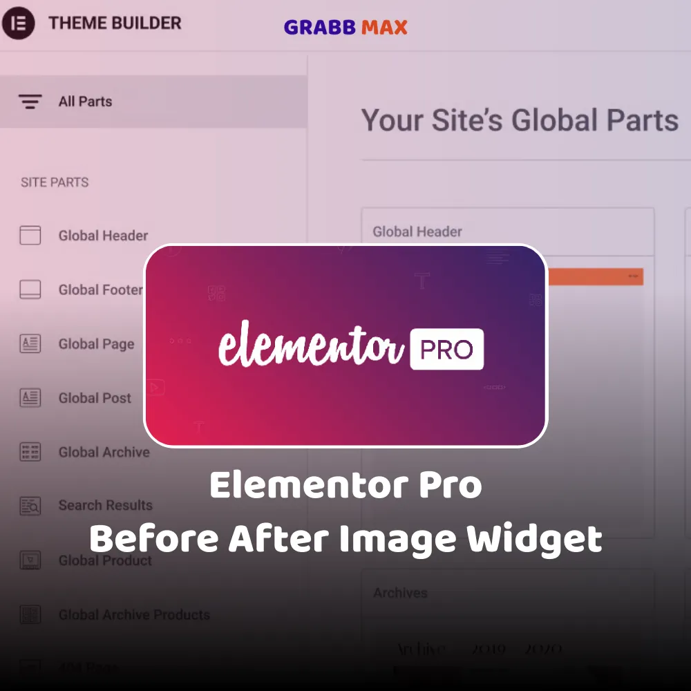 Elementor Pro For Before After Image Widget