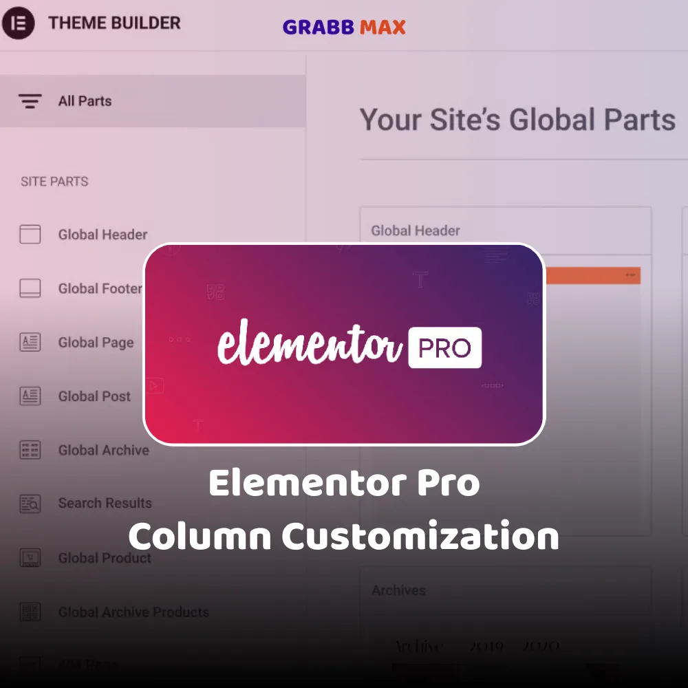 Elementor Pro For Column Customization