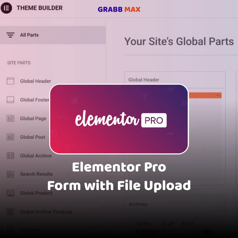 Elementor Pro For Form with File Upload