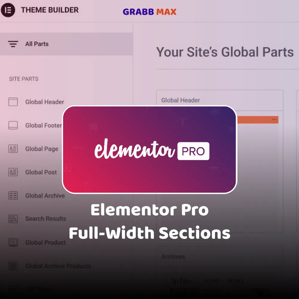 Elementor Pro For Full-Width Sections