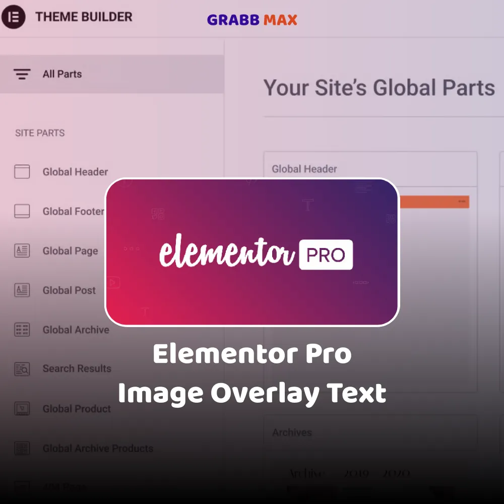 Elementor Pro For Image Overlay Text