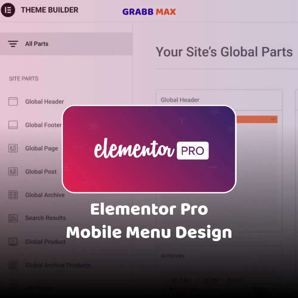 Elementor Pro For Mobile Menu Design