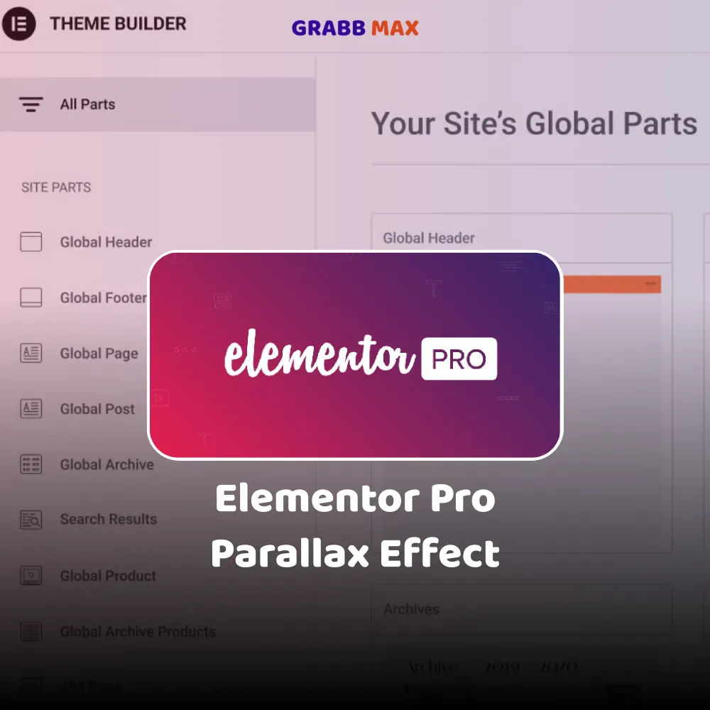 Elementor Pro For Parallax Effect