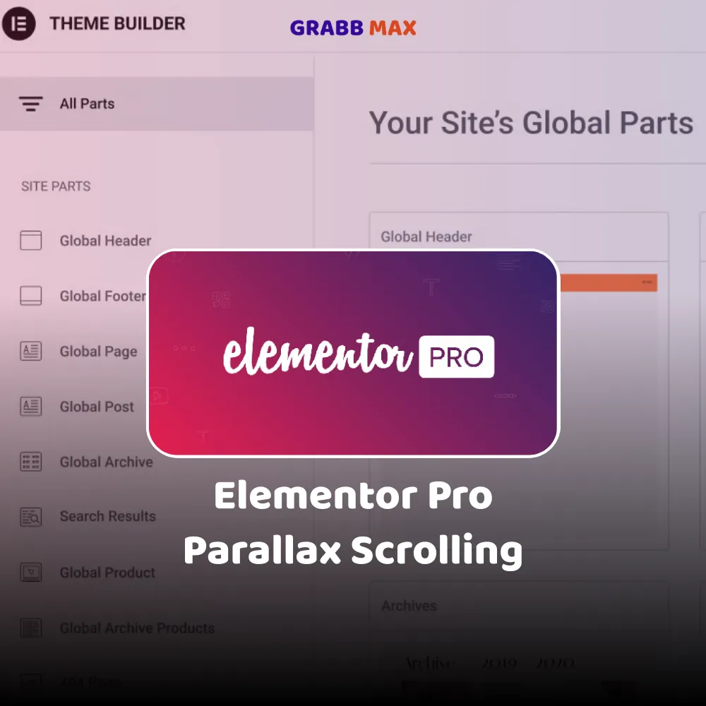 Elementor Pro For Parallax Scrolling