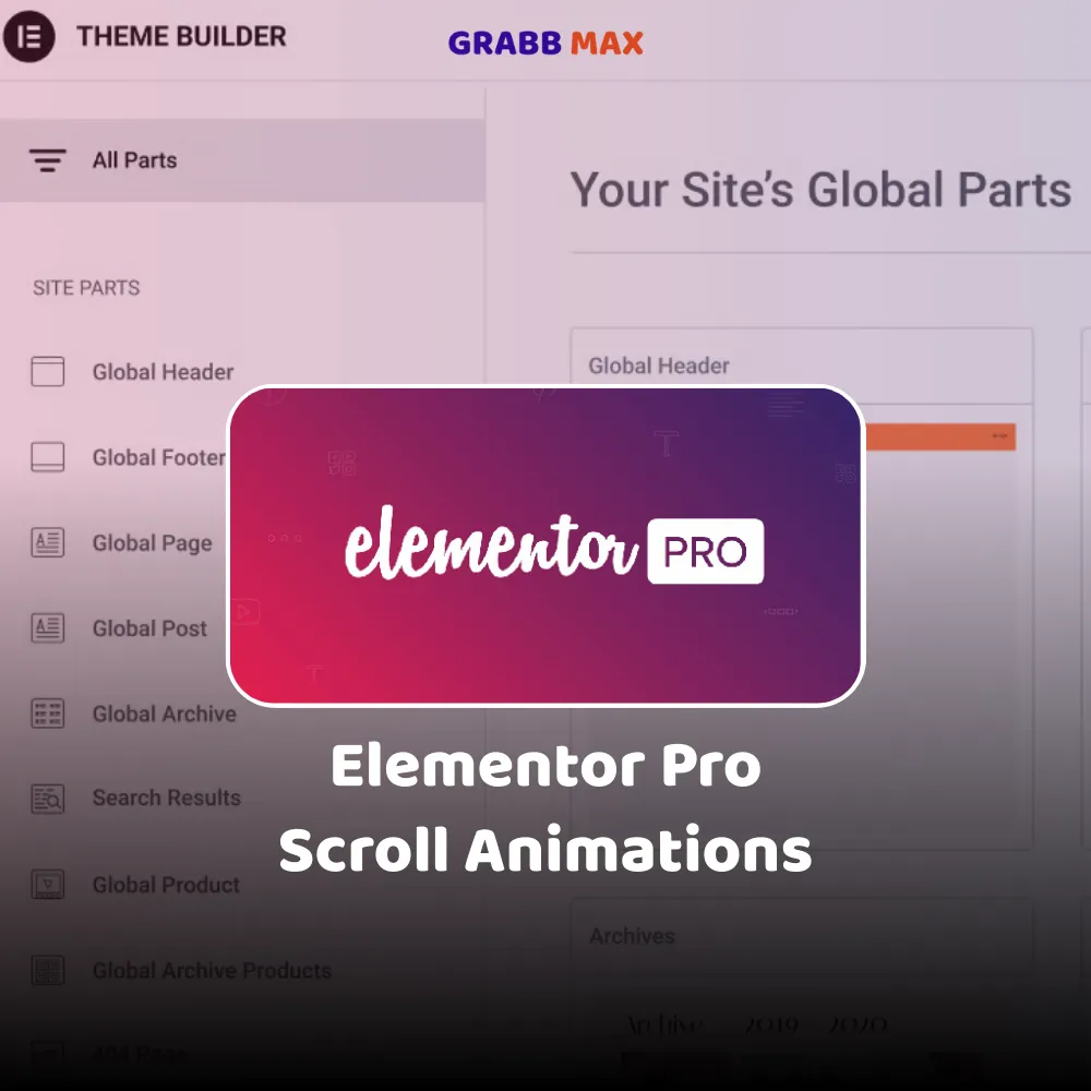 Elementor Pro For Scroll Animations