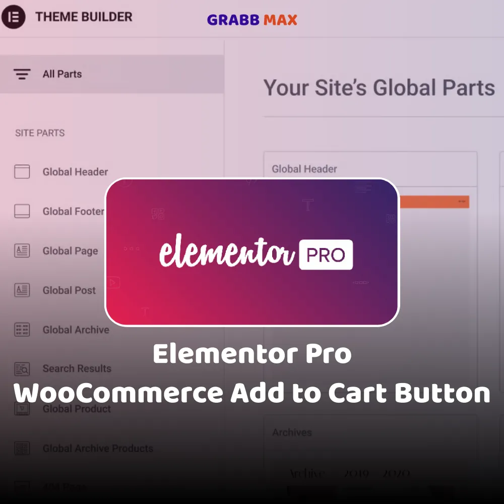 Elementor Pro For WooCommerce Add to Cart Button