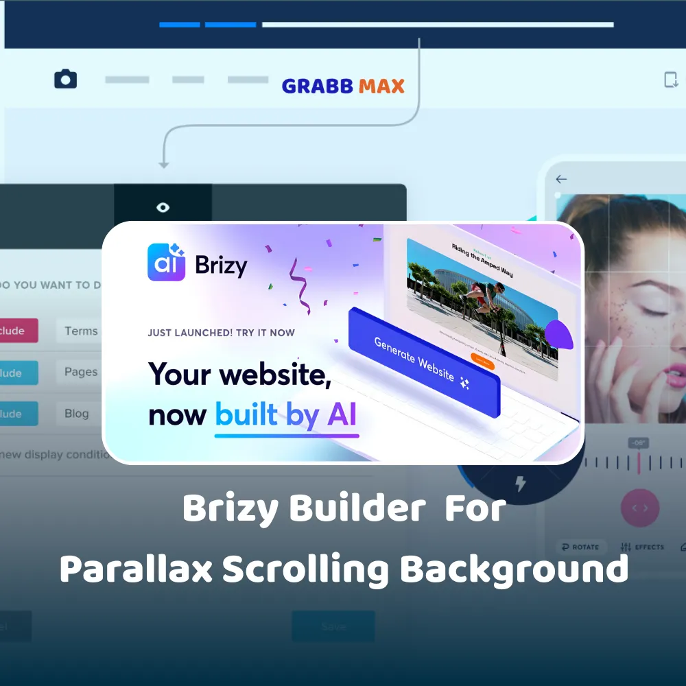 Brizy Builder For Parallax Scrolling Background