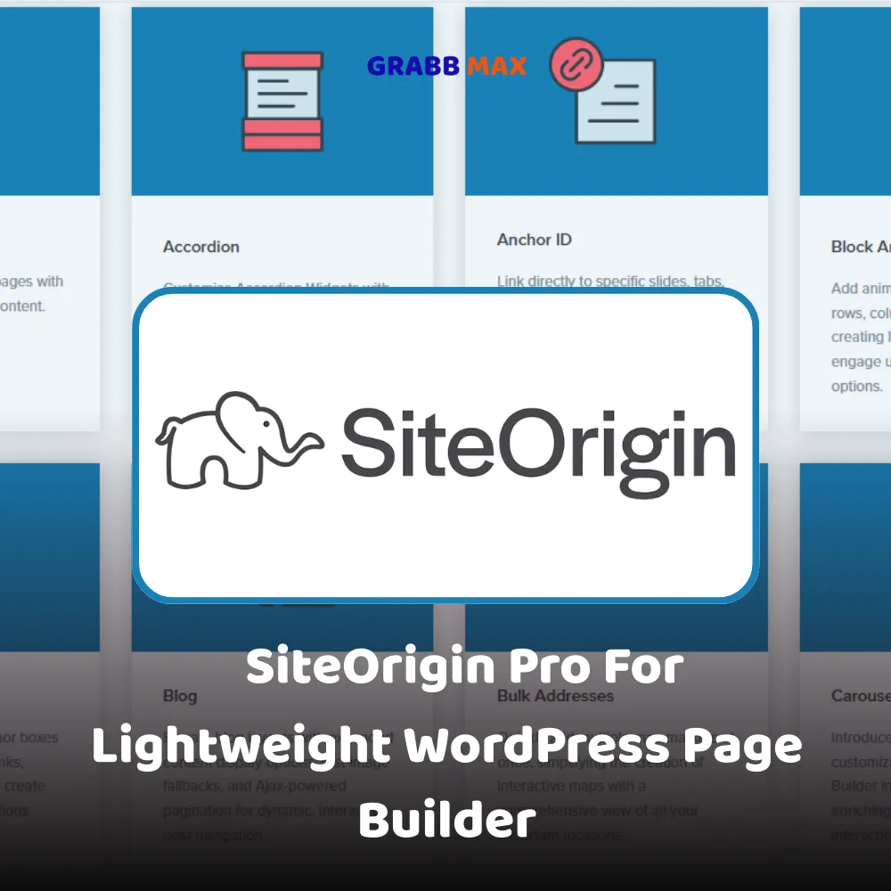 SiteOrigin Pro For Lightweight WordPress Page Builder