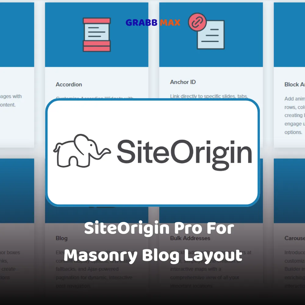 SiteOrigin Pro For Masonry Blog Layout