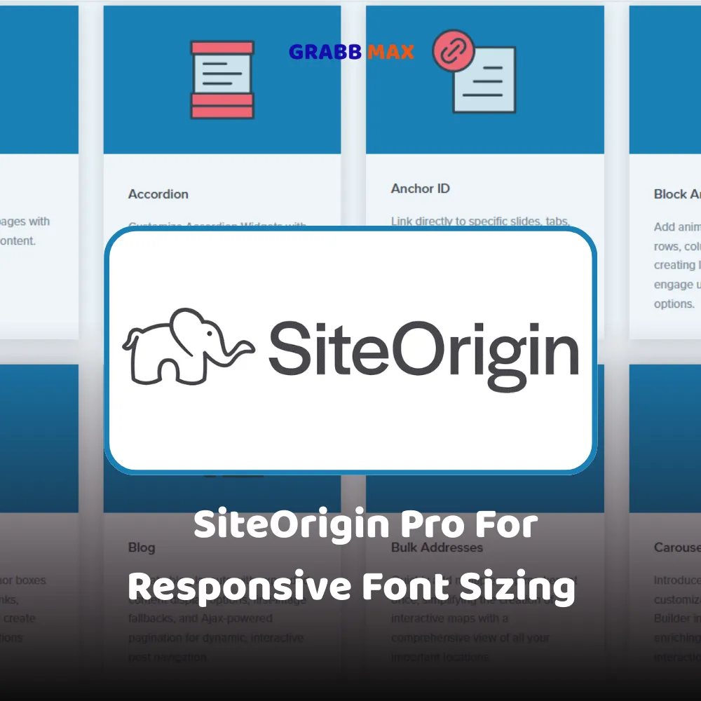 SiteOrigin Pro For Responsive Font Sizing