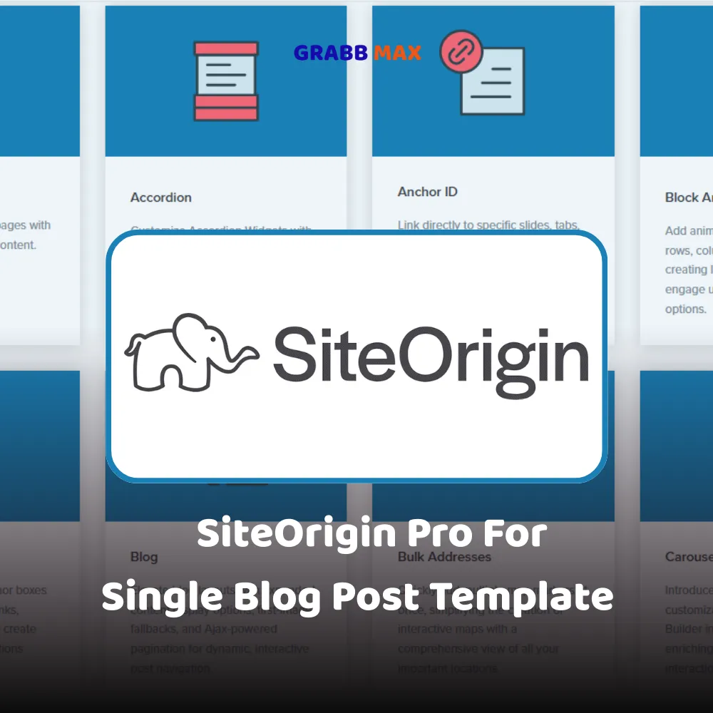 SiteOrigin Pro For Single Blog Post Template